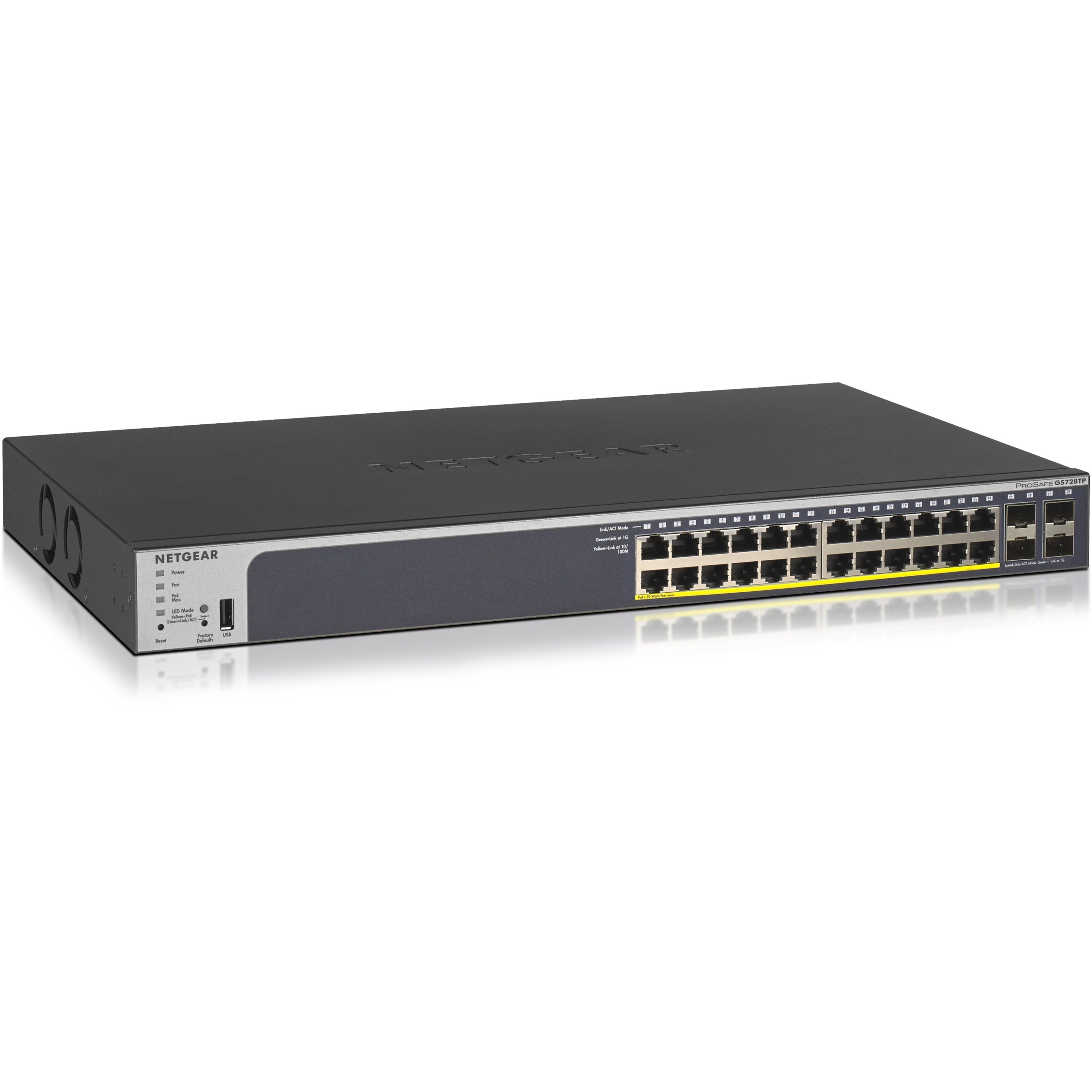 Netgear GS728TP-200NAS ProSafe GS728TP Ethernet Switch 24-Port Gigabit Power over Ethernet (PoE) Lifetime Warranty
