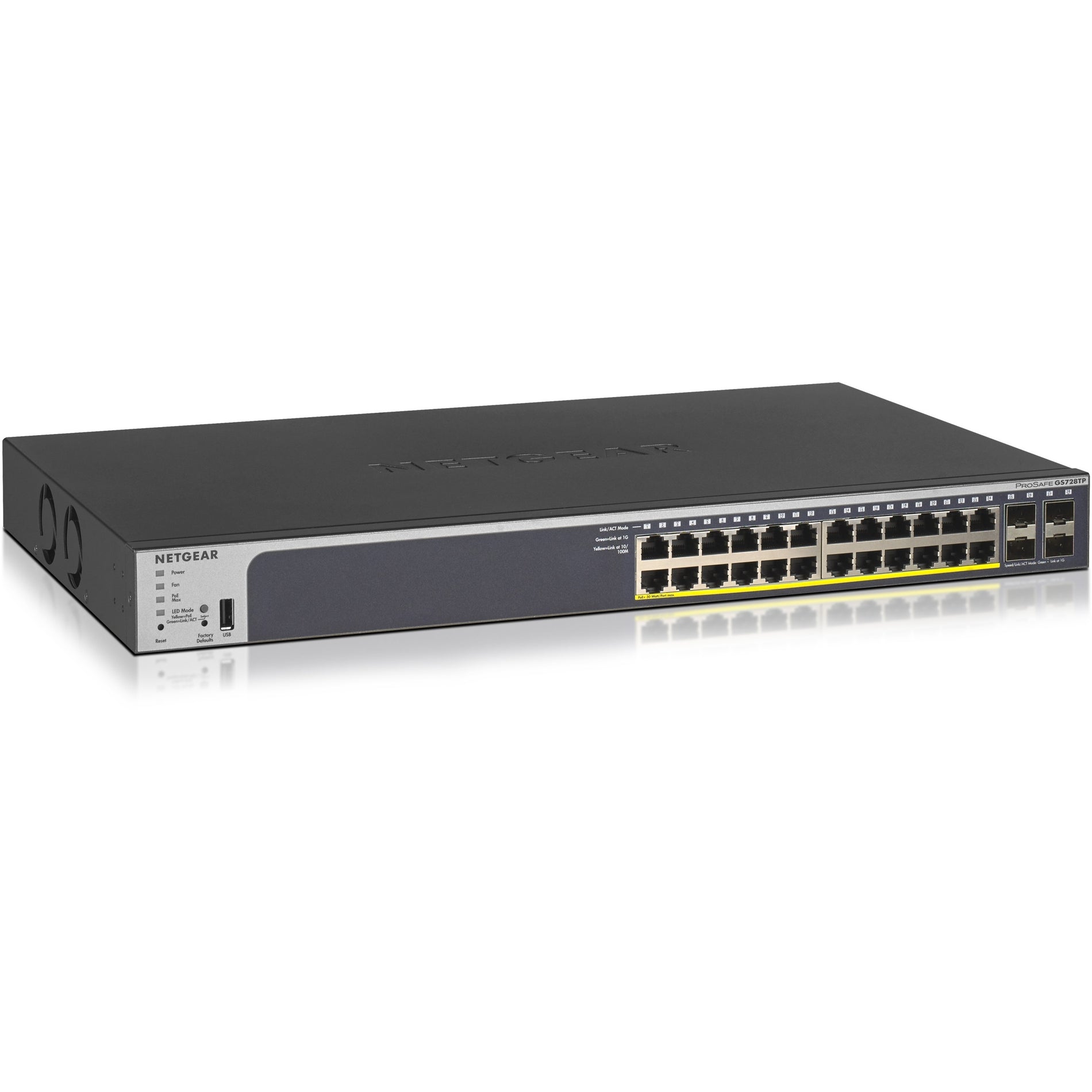 Netgear GS728TP-200NAS ProSafe GS728TP Ethernet Switch, 24-Port Gigabit, Power over Ethernet (PoE), Lifetime Warranty [Discontinued]