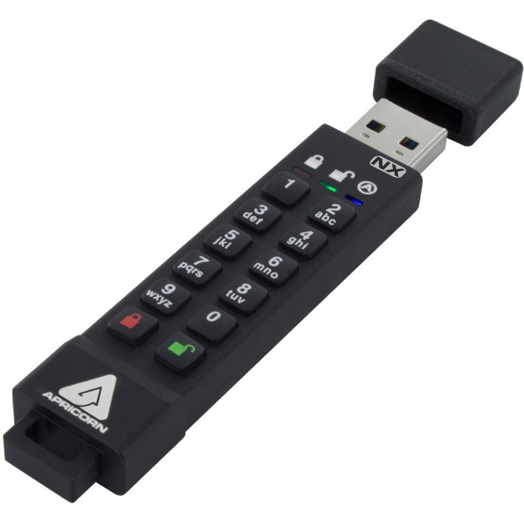 Apricorn ASK3-NX-64GB Aegis Secure Key 3NX USB 3.0 Flash Drive 64GB Storage 256-bit AES Encryption  Apricorn ASK3-NX-64GB Aegis Secure Key 3NX USB 3.0 Flash Drive 64GB Memoria 256-bit AES Crittografia