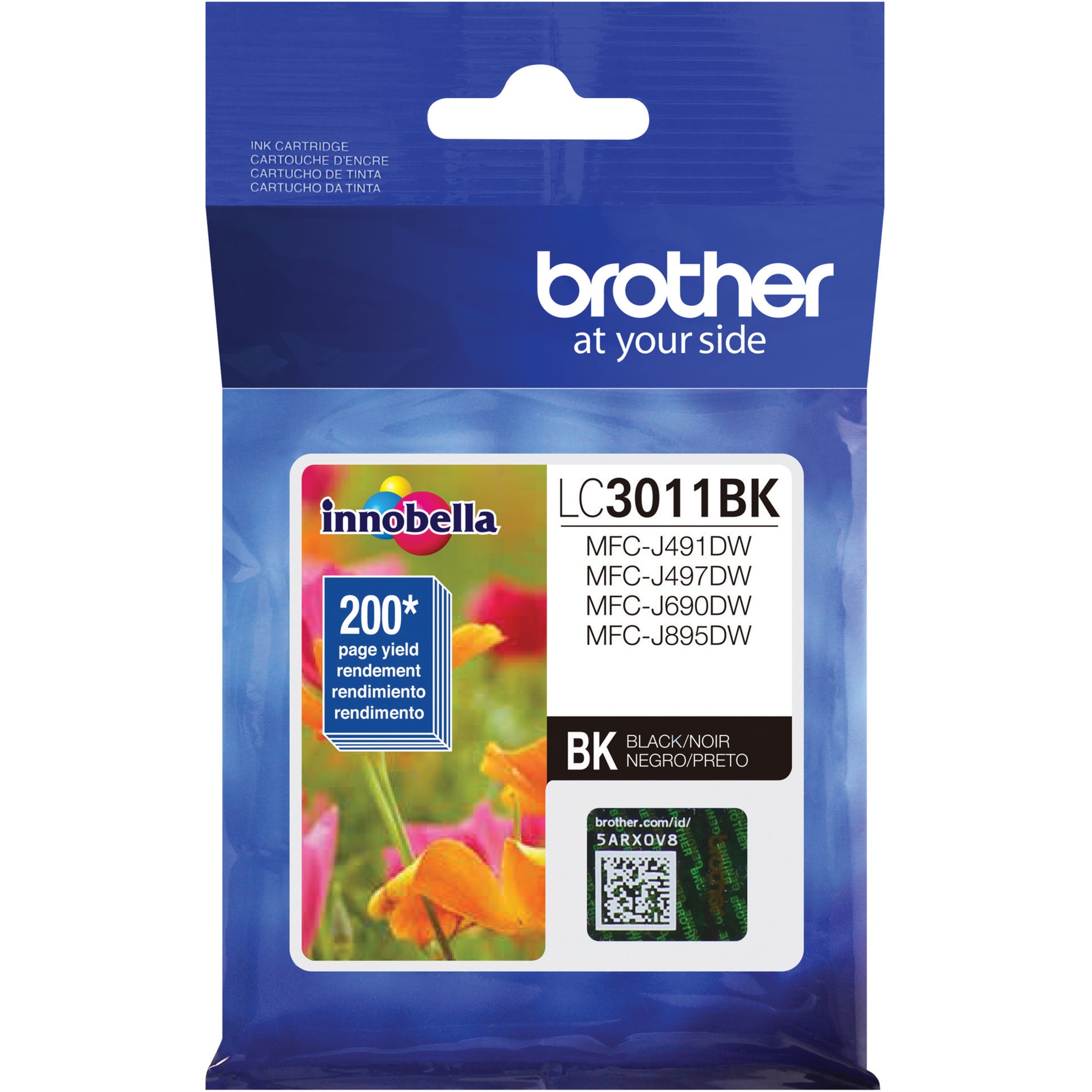 Brother LC3011BK Standard Yield Black Ink Cartridge (approx. 200 pages), for MFC-J491, MFC-J497, MFC-J690, MFC-J895