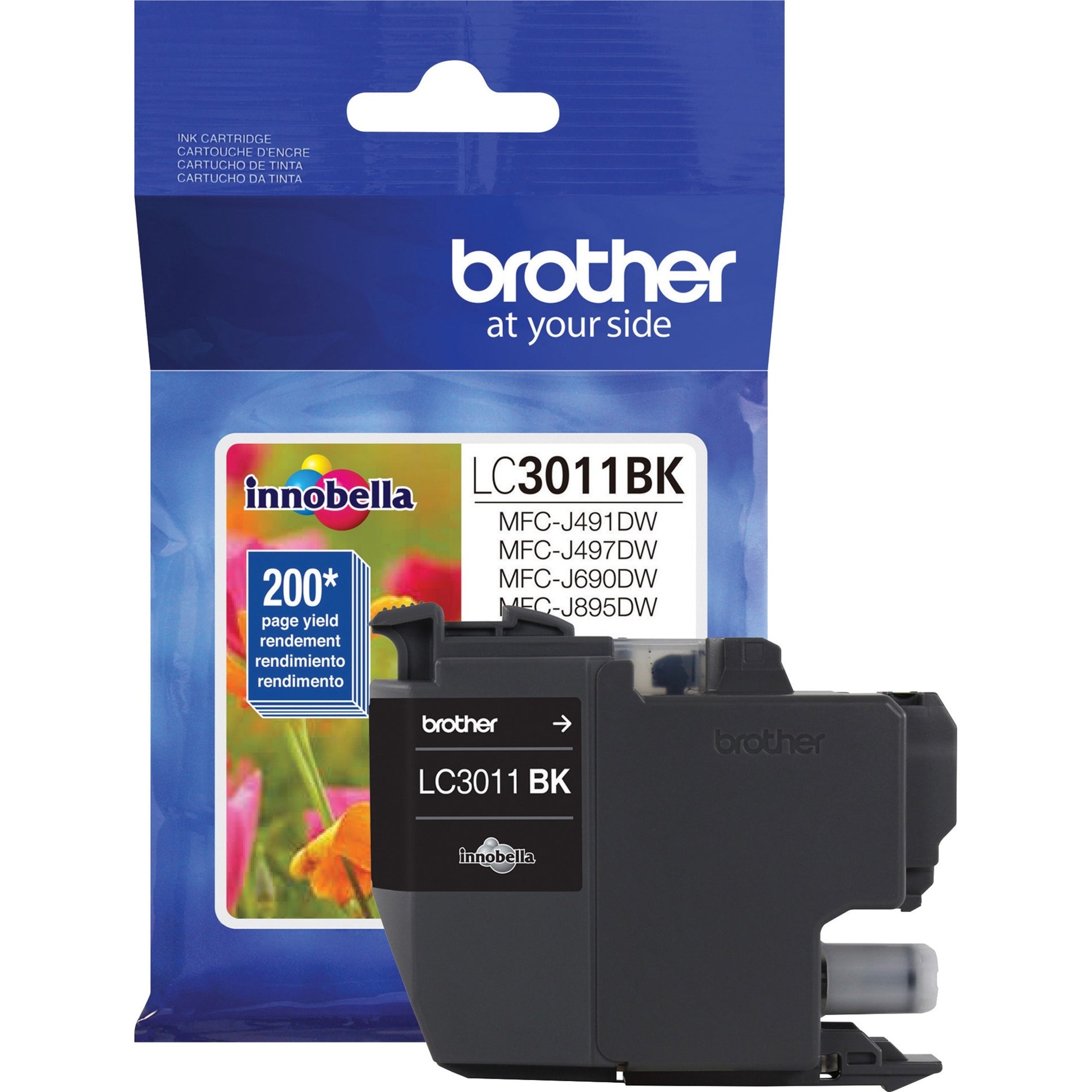 Brother LC3011BK Standard Yield Black Ink Cartridge (approx. 200 pages), for MFC-J491, MFC-J497, MFC-J690, MFC-J895