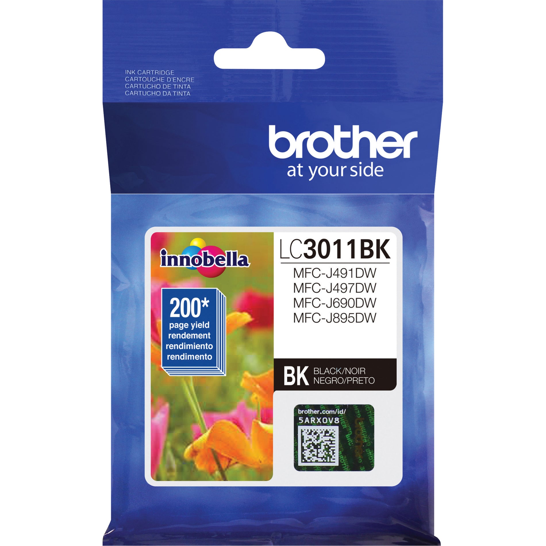 Brother LC3011BK Standard Yield Black Ink Cartridge (approx. 200 pages), for MFC-J491, MFC-J497, MFC-J690, MFC-J895