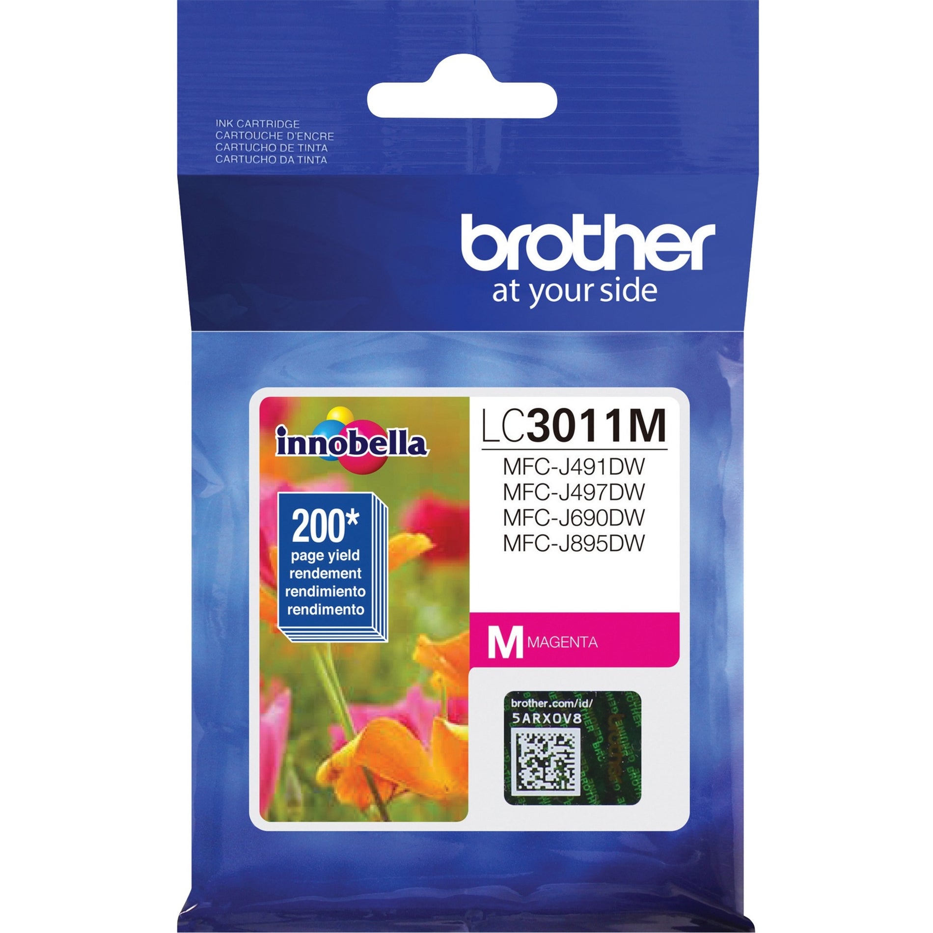 Brother LC3011M Standard Yield Magenta Ink Cartridge (approx. 200 pages), for MFC-J491, MFC-J497, MFC-J690, MFC-J895