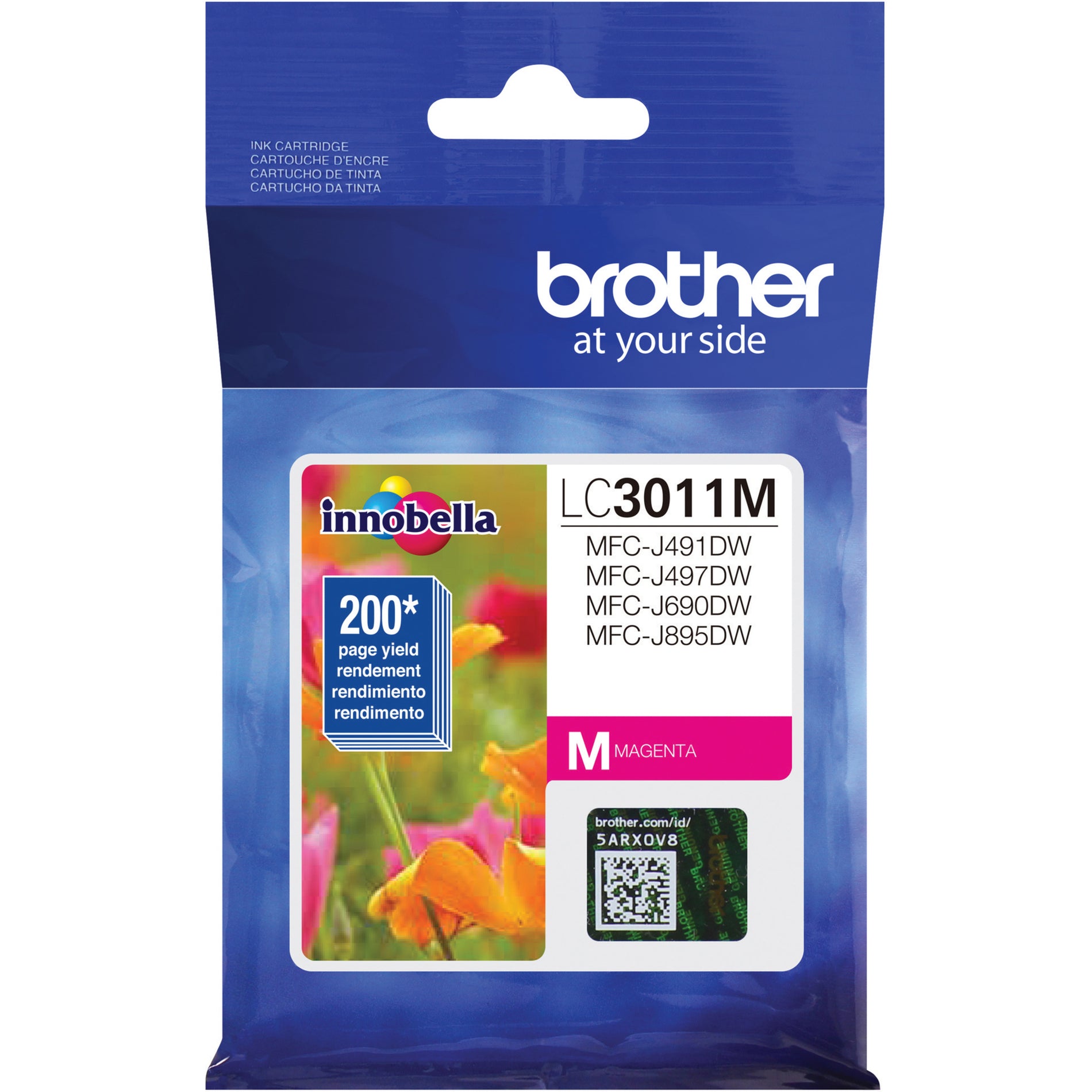 Brother LC3011M Standard Yield Magenta Ink Cartridge (approx. 200 pages), for MFC-J491, MFC-J497, MFC-J690, MFC-J895