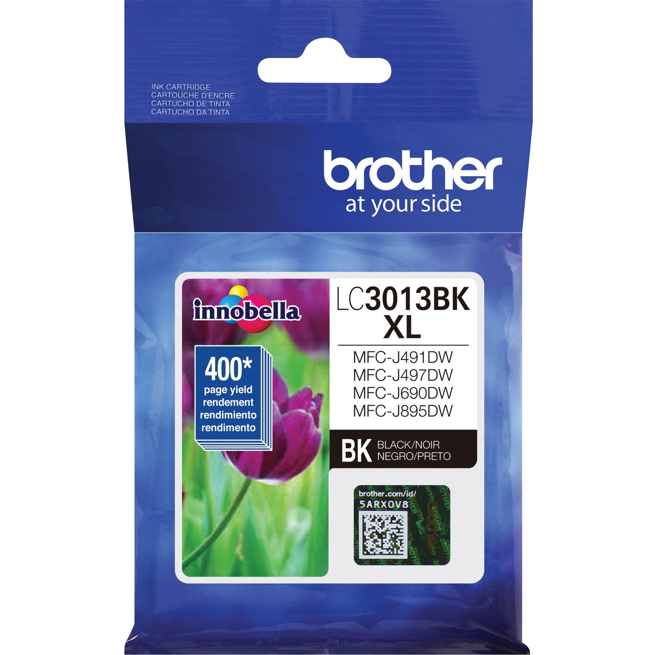 Brother LC3013BK High Yield Black Ink Cartridge (approx. 400 pages), for MFC-J491