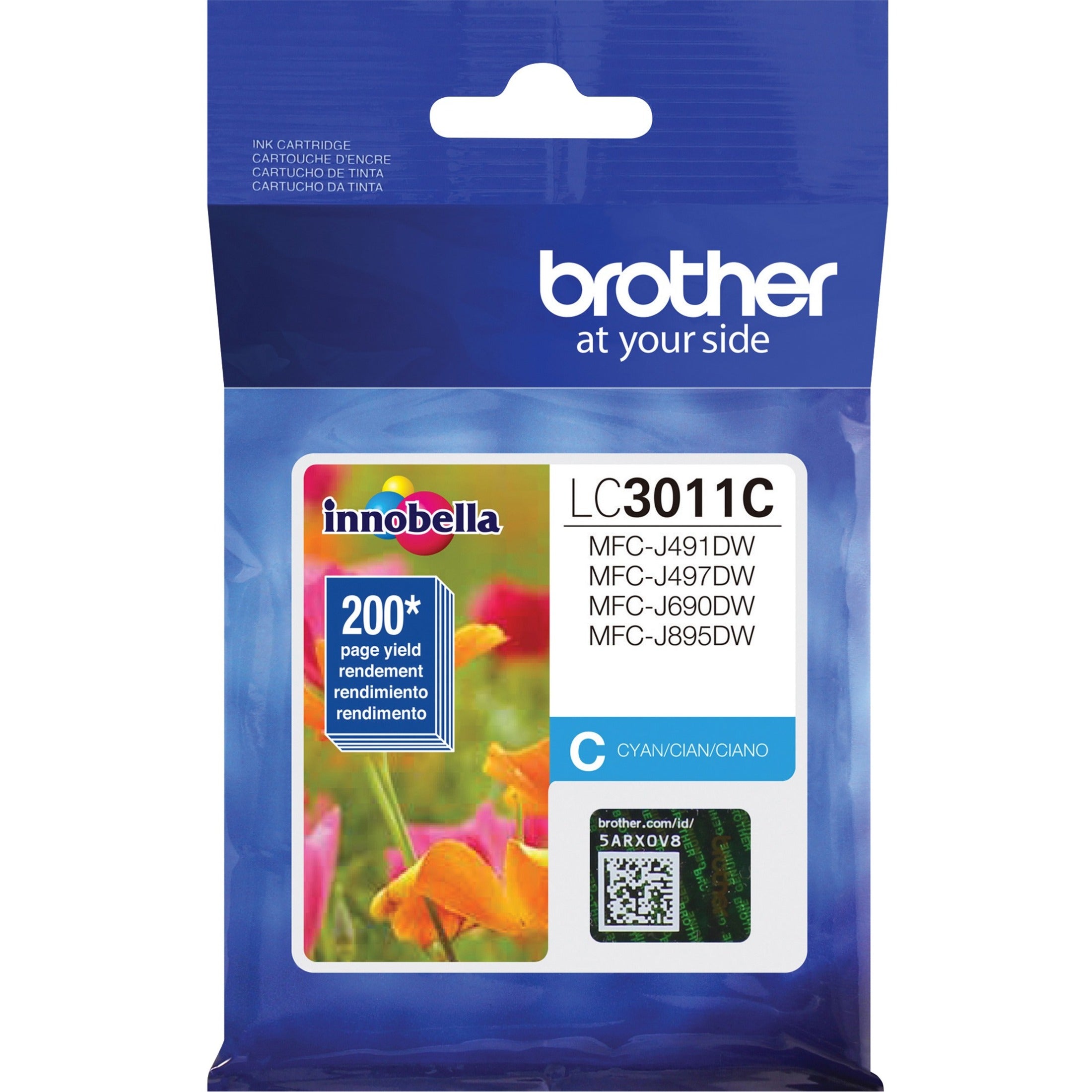 Brother LC3011C Standard Yield Cyan Ink Cartridge (ca. 200 Seiten) für MFC-J491 MFC-J497 MFC-J690 MFC-J895