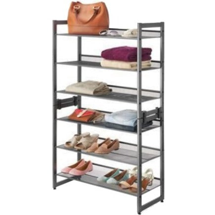 Whitmor 6905-8770-BB Shoe Rack, 3 Tier Gunmetal Steel, Metal