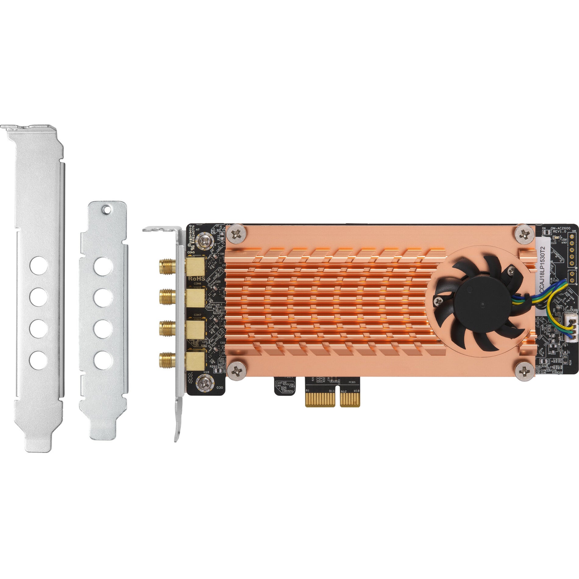 QWA-AC2600 PCIe card with mounting brackets and heatsink assembly-alternate-image5