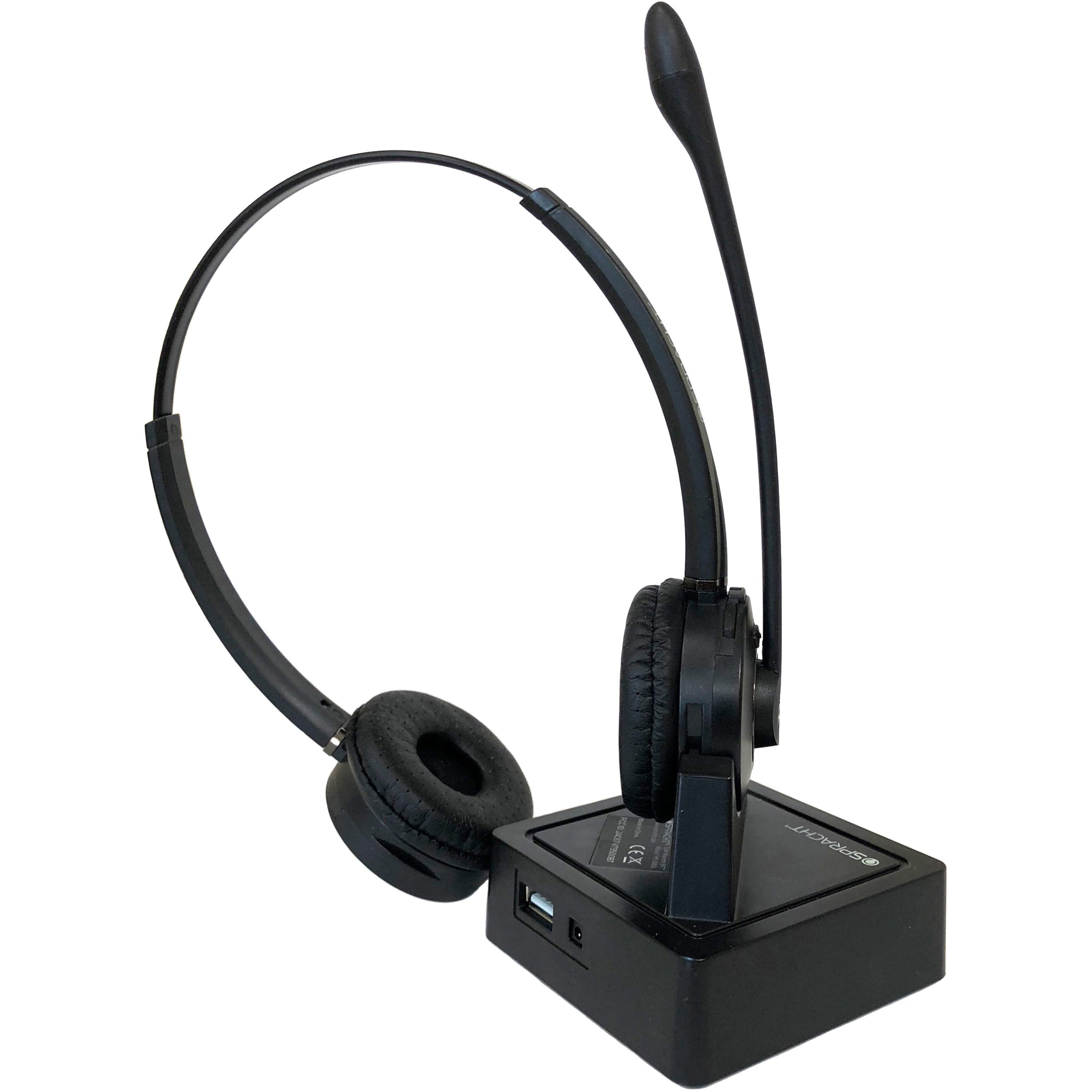 Spracht Z?M Maestro BT Wireless Bluetooth Headset, Binaural Over-the-head Stereo, Noise Cancelling Mic, 32.8ft Range, Echo Cancelling - HS-2051 (1 Year Warranty)