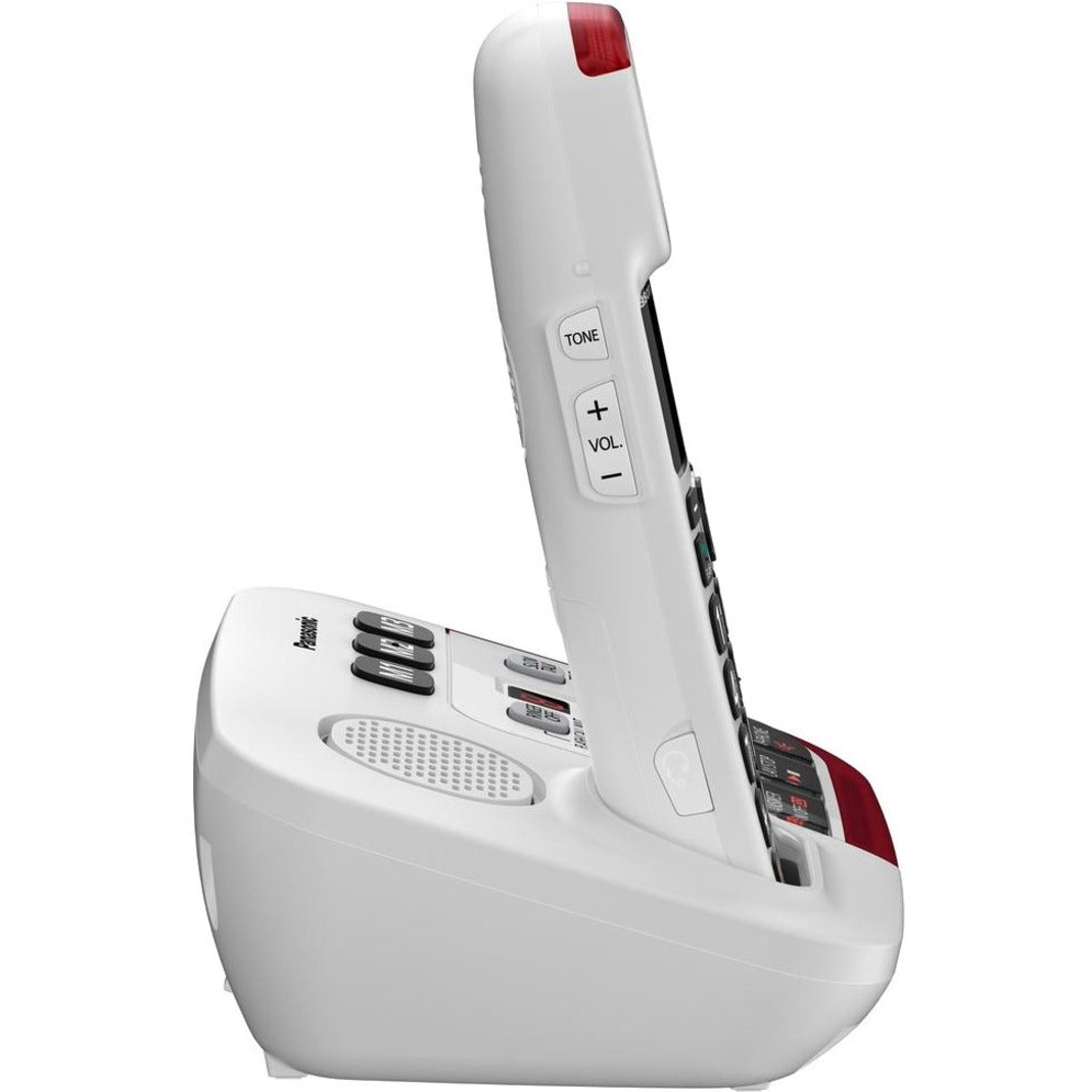 Panasonic DECT 6.0 Plus Téléphone sans fil KX-TGM420W Téléphone sans fil amplifié avec répondeur numérique - 1 combiné blanc