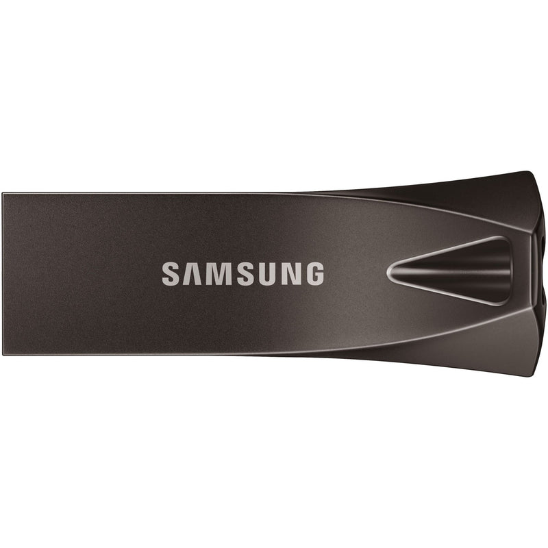 Angular view of Samsung BAR Plus showing minimalist design and branding