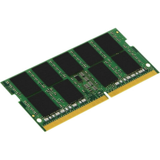 Angled view of Kingston DDR4 SDRAM module showing memory chip arrangement and gold contacts-alternate-image2