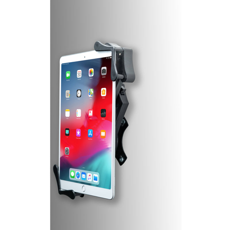 Angled view showing tablet viewing position flexibility