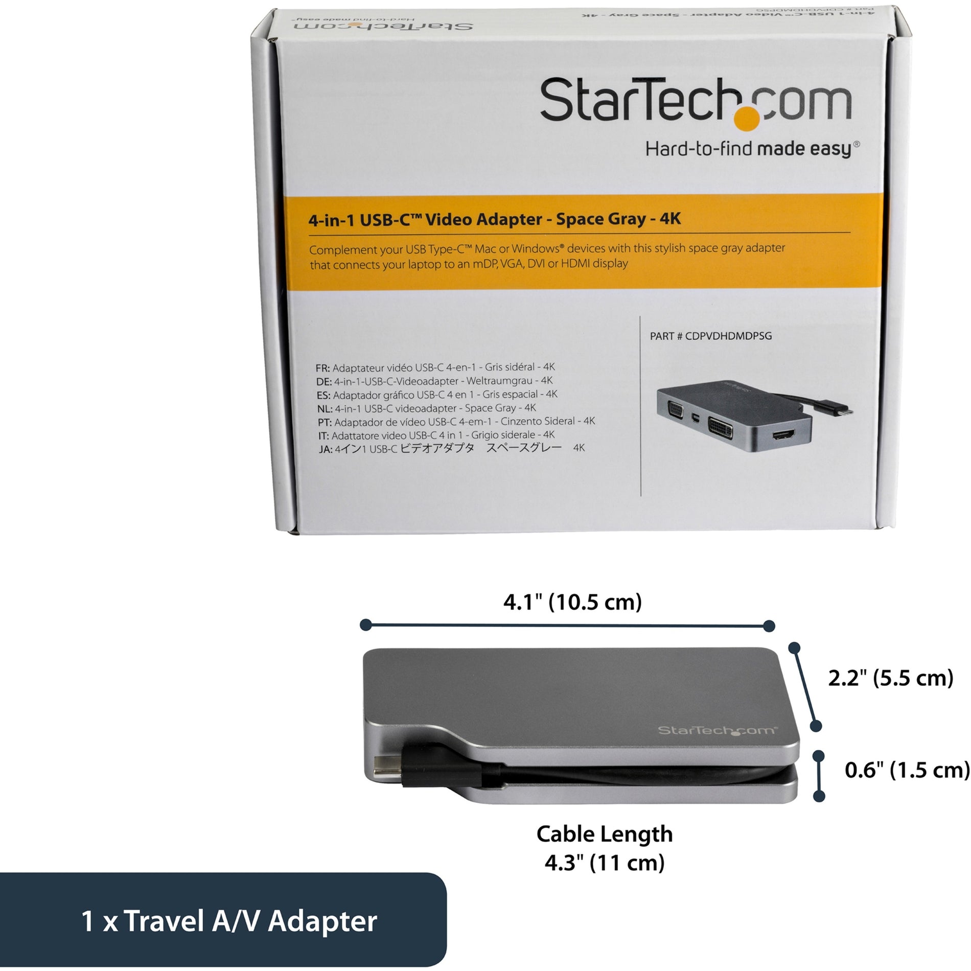 Adaptador HDMI a VGA Startech