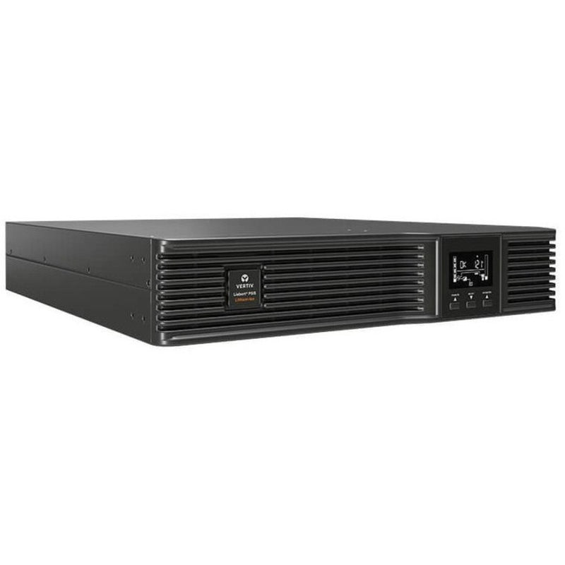 Liebert PSI5 2200VA UPS system in rack-mount configuration showing front panel with LCD display