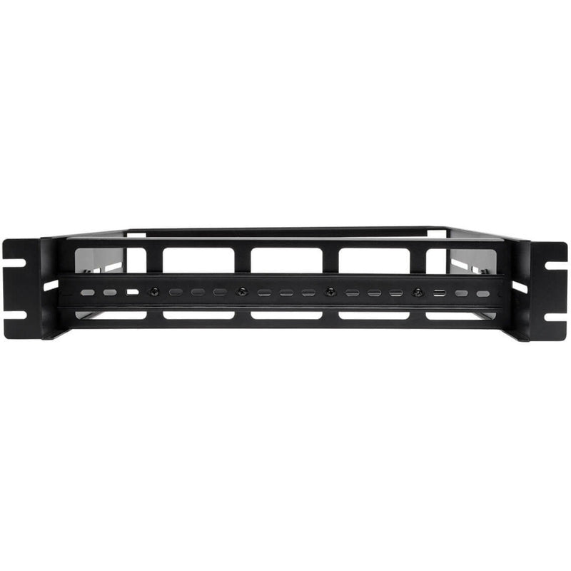 Front view of DIN rail mount showing structural support design