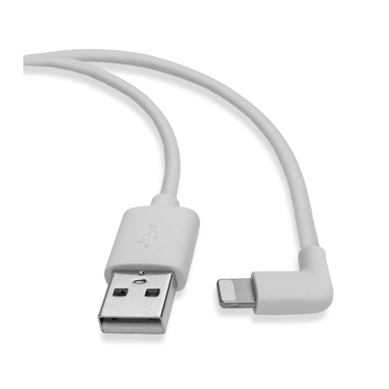 Tripp Lite M100-003-LRA-WH Sync/Charge Lightning/USB Data Transfer Kabel 3 ft Omkeerbaar Rechtshoekige Connector MFI Gecertificeerd