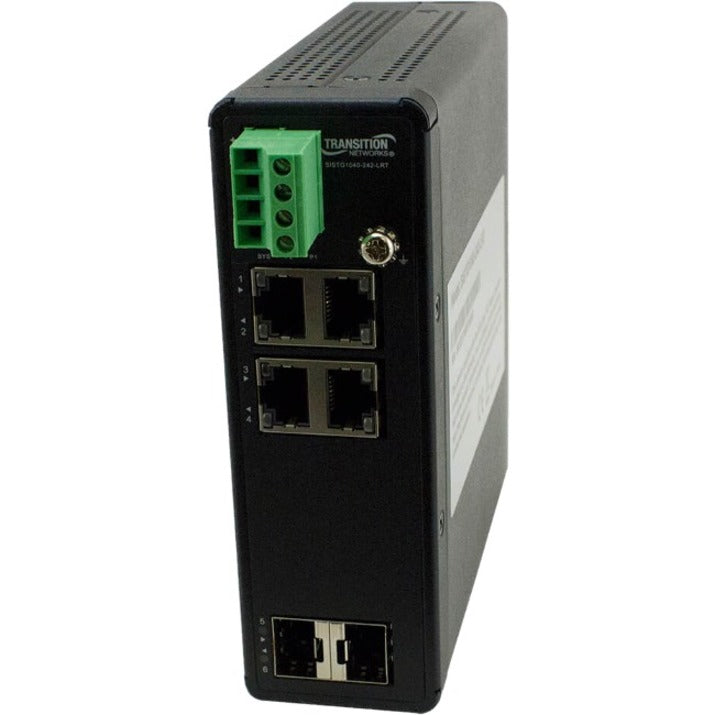 Transition Networks SISTG1040-242-LRT Ethernet Switch 4-포트 기가비트 2 SFP 슬롯 TAA 준수