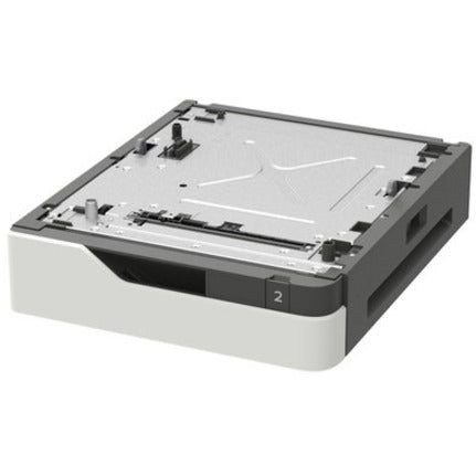 Lexmark 550-sheet paper tray in white and gray with numbered drawer indicator and durable construction