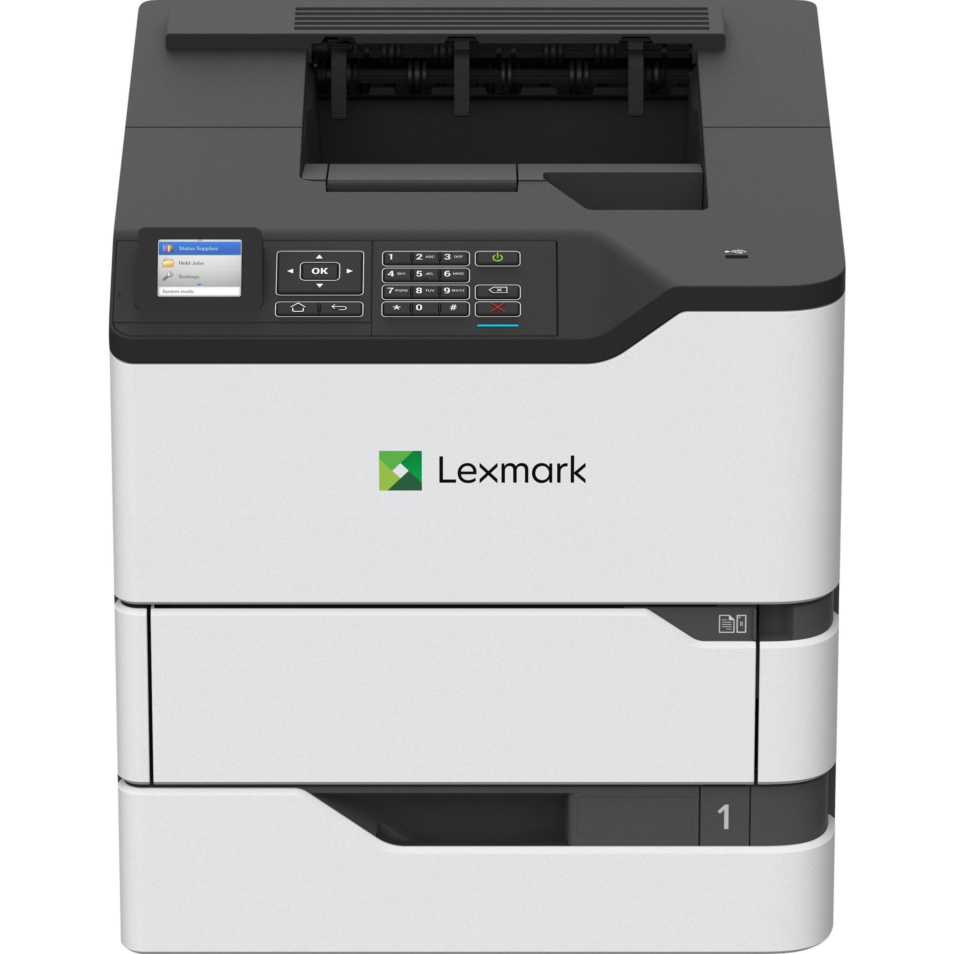 Lexmark 50G0180 MS823n Laserprinter Monochroom 65 ppm 1200 x 1200 dpi USB Ethernet 650 vellen