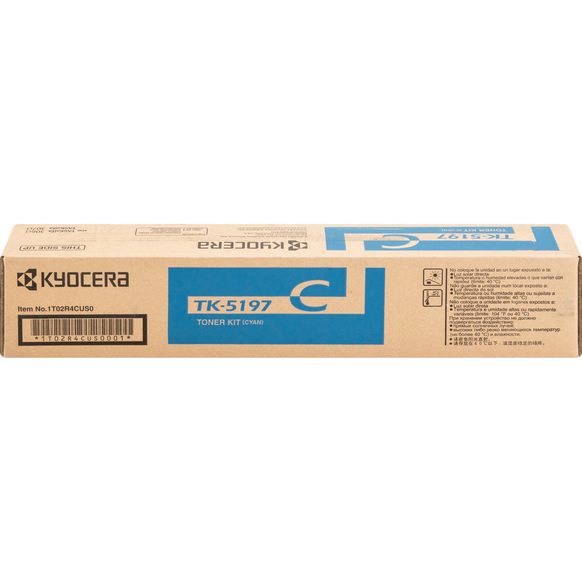 Kyocera TK5197C Ecosys 306ci Toner Cartridge, Cyan, 7000 Page Yield