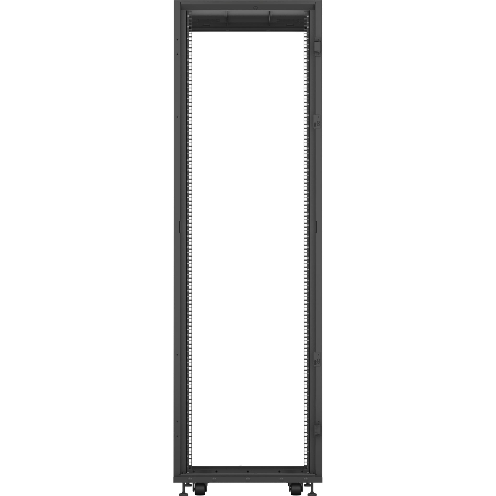 Close-up view of Vertiv VR3100 vertical rail system and mounting options-alternate-image5