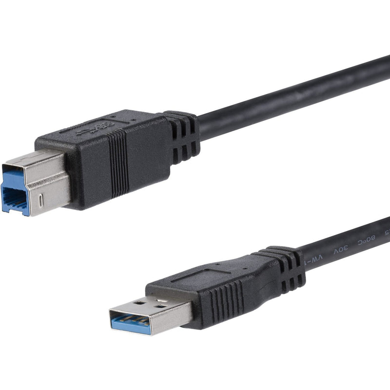 Detail of USB 3.0 Type-A and Type-B cable connectors