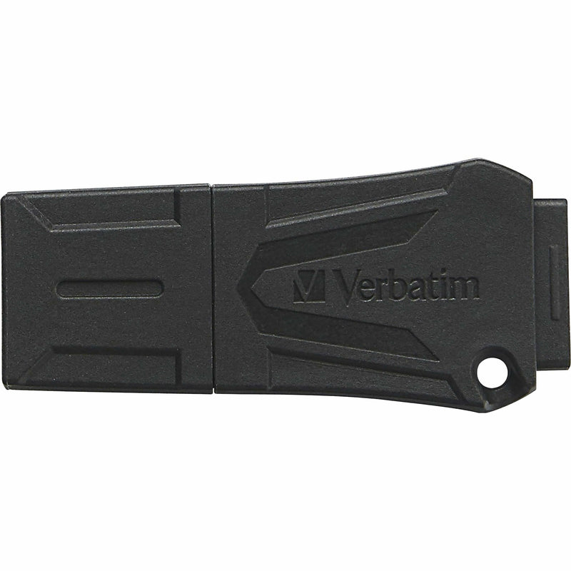 Detailed view of Verbatim ToughMAX USB drive showing reinforced construction