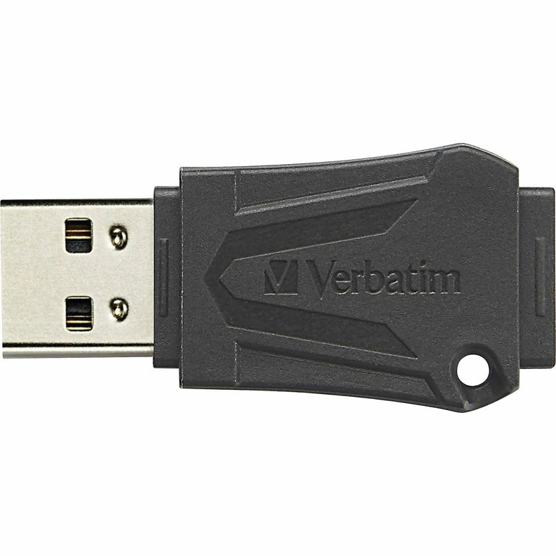 Side view of Verbatim ToughMAX USB drive highlighting angular protective design