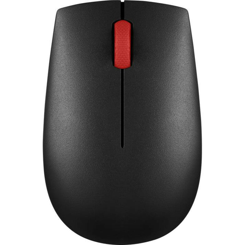 Top view of Lenovo Essential Wireless Mouse showing compact design and button layout