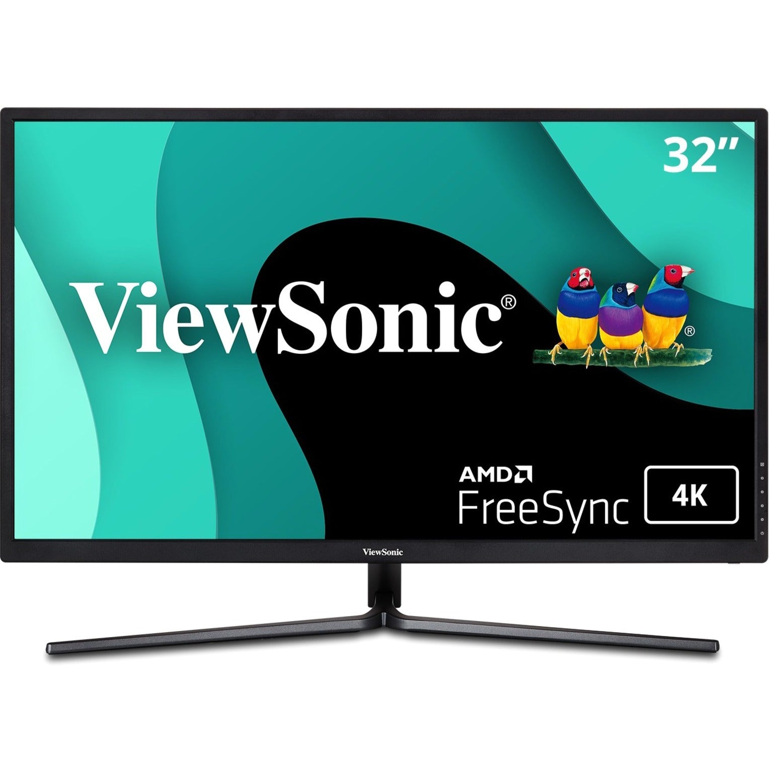 ViewSonic VX3211-4K-MHD Widescreen LCD Monitor, 32IN 3840X2160 UHD 300CD 10BIT COLOR 2HDMI DP SP IN