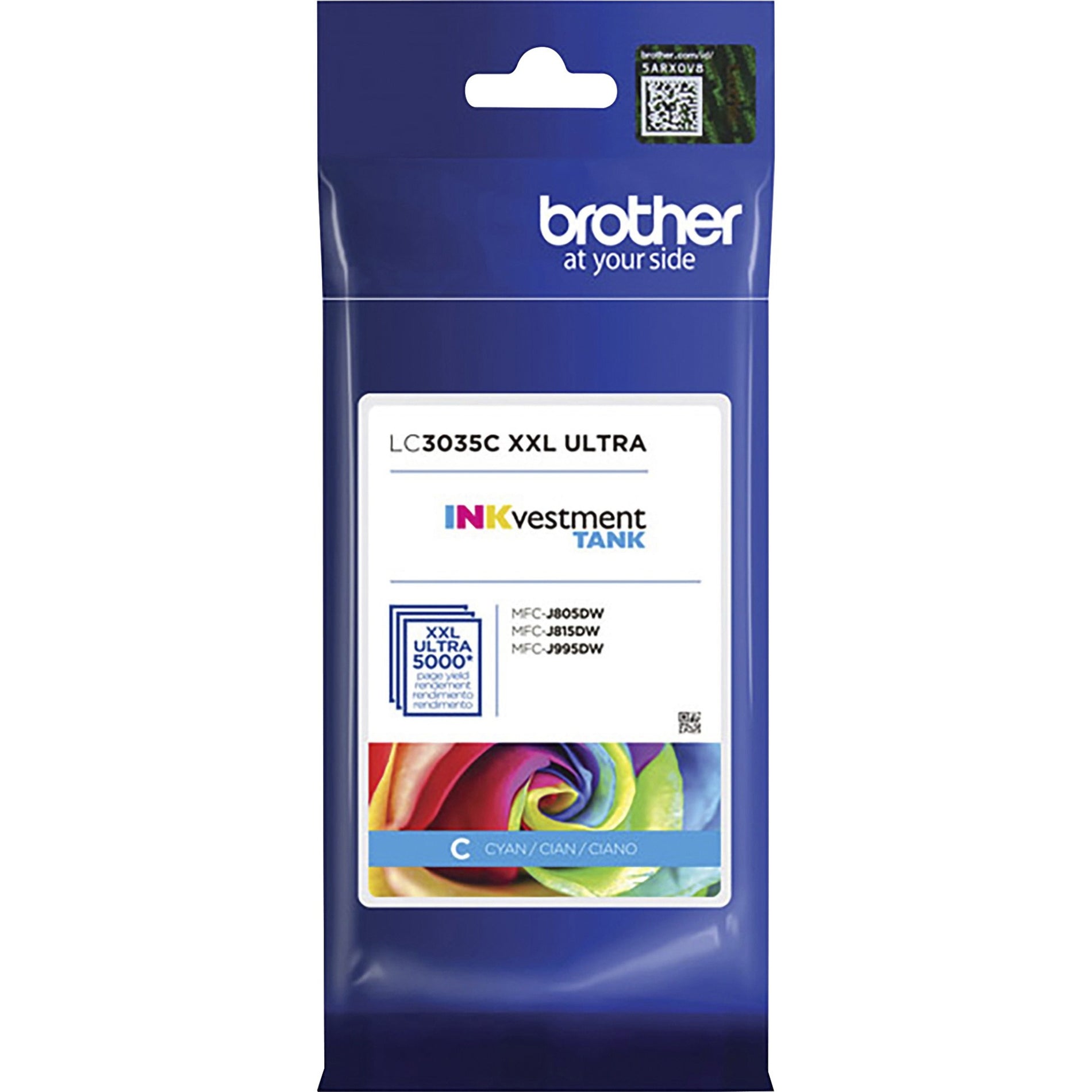 Brother LC3035C Ink Cartridge, Cyan, 5000 Page Yield