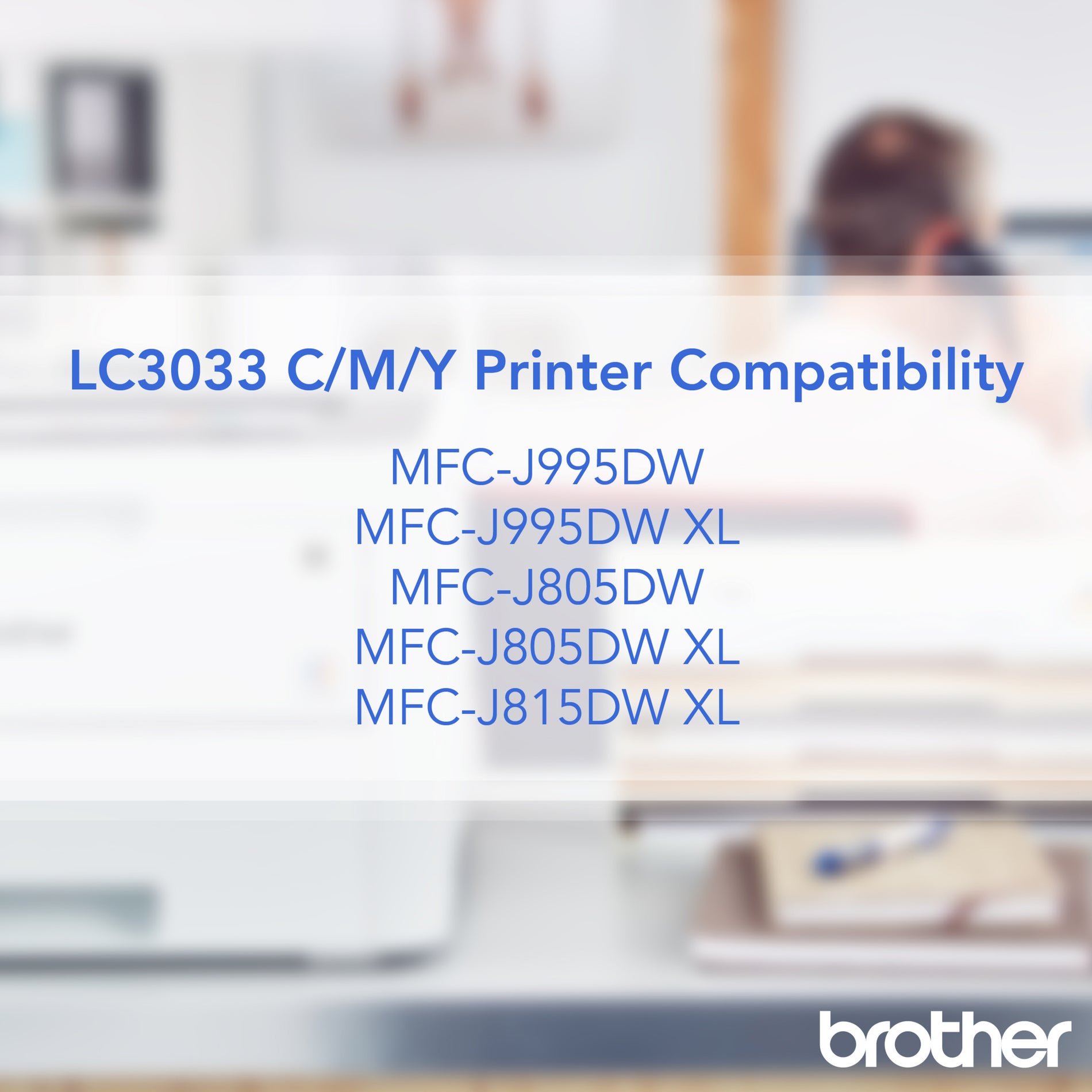 Brother LC30333PKS Ink Cartridge for MFCJ995DW, J995DWXL - Super High Yield 3 Pack (Cyan, Magenta, Yellow)