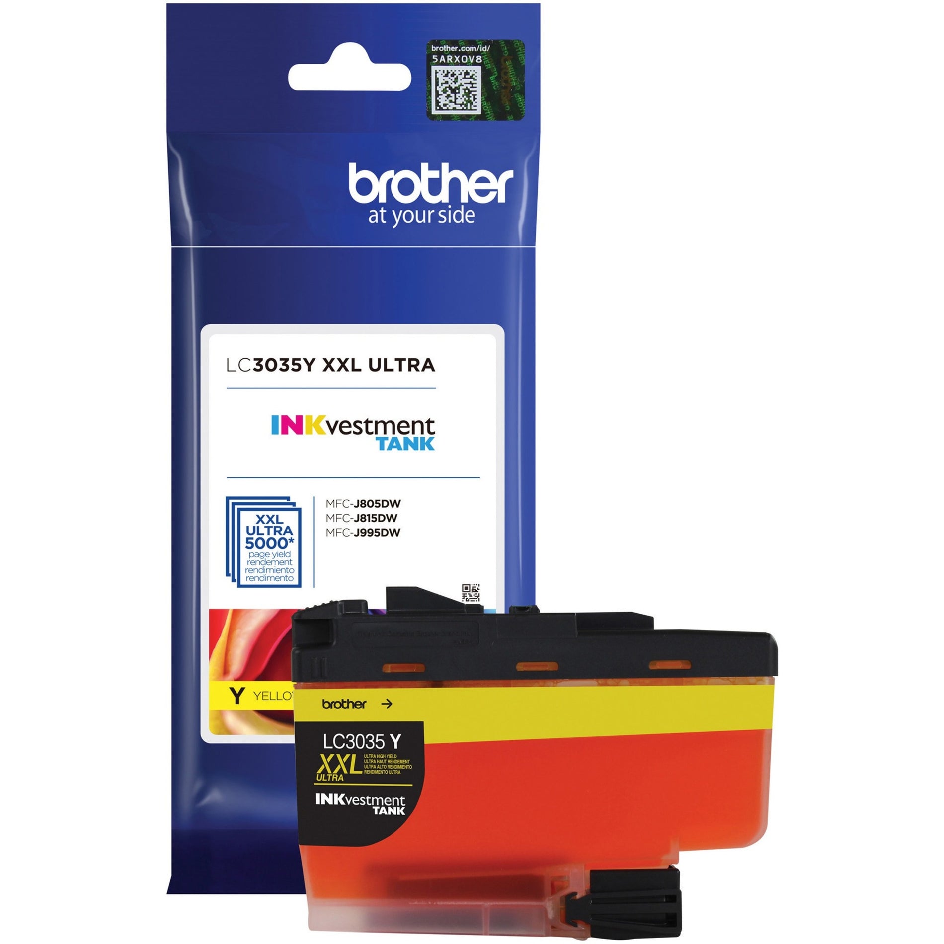 Brother LC3035Y Ink Cartridge, Yellow, 5000 Page Yield