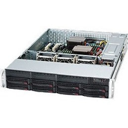 Supermicro CSE-825TQC-R1K03LPB SuperChassis 825TQC-R1K03LPB Kasing Server 2U Dapat Dipasang di Rak 8 Slot Eksternal 3.5"  1000W Catu Daya