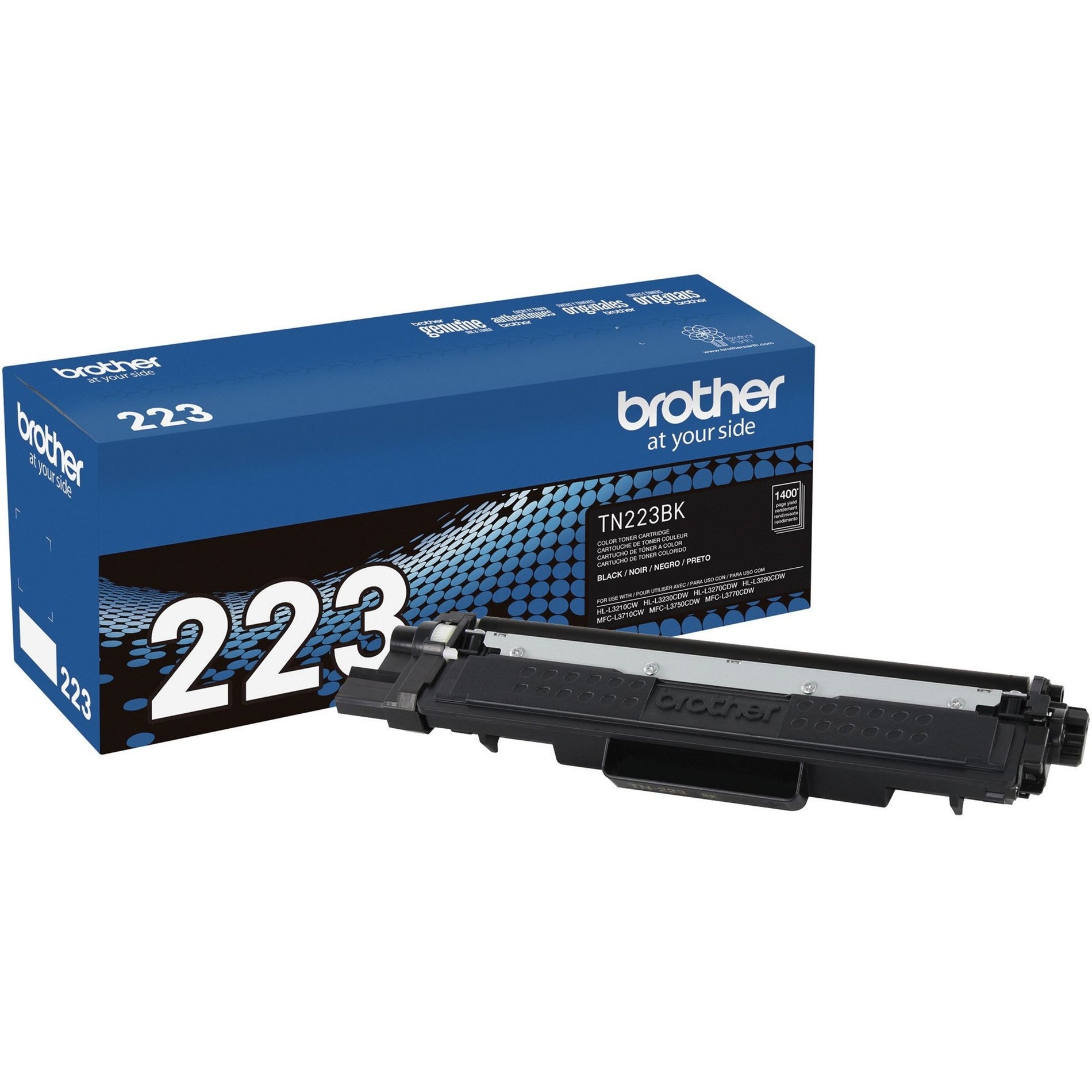 หมึกตลับโทนเนอร์แท้ Brother TN223BK รุ่น TN-223BK ผลผลิตมาตรฐานสีดำ ผลผลิต 1400 แผ่น