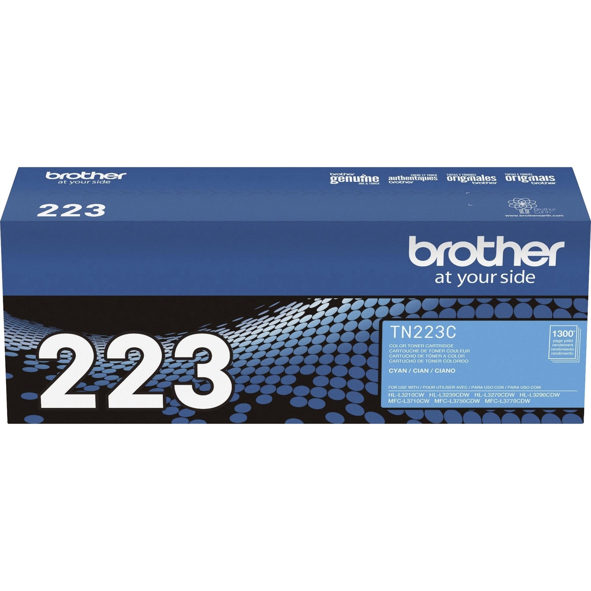 Brother TN223C 真品青色碳粉盒 - 標準容量，1300頁 兄弟 (Brother)