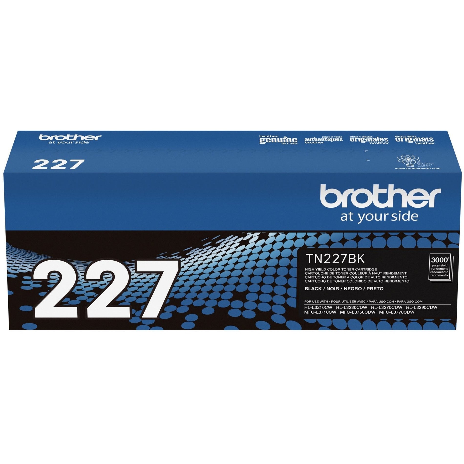 Brother TN227BK ตลับหมึกดำแท้ ความจุสูง - 3000 หน้า