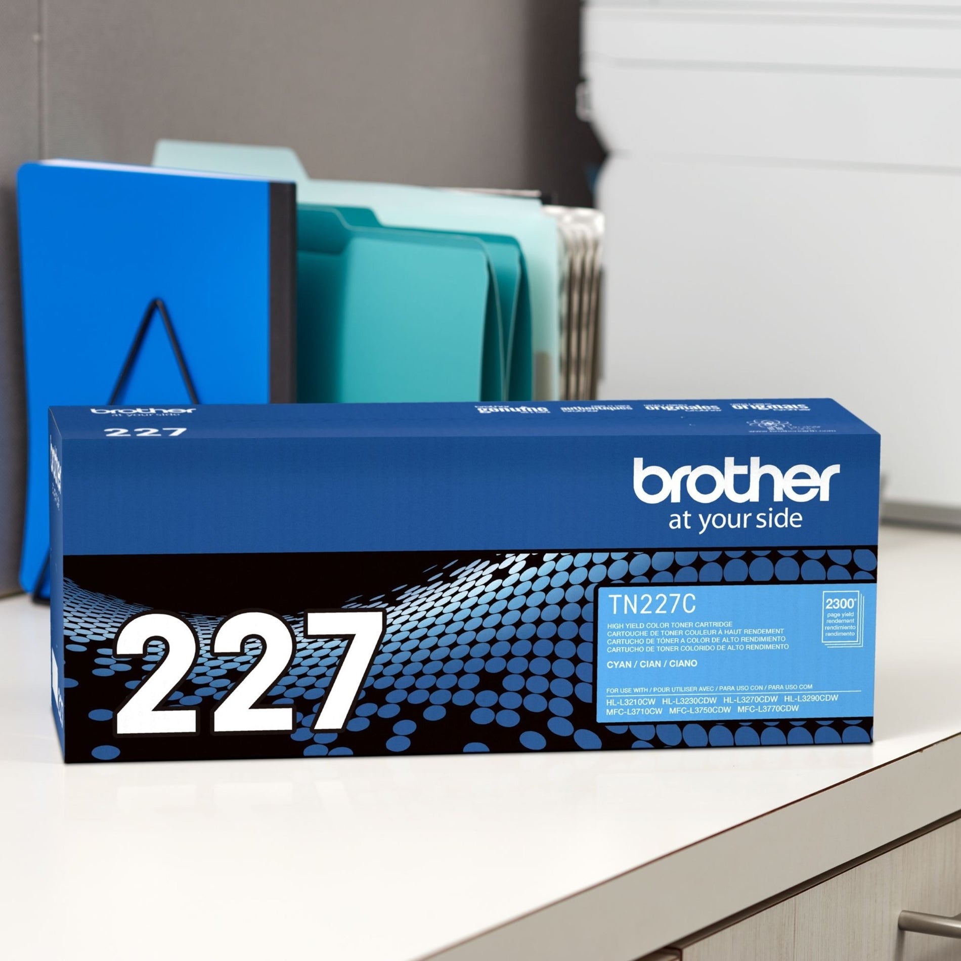 โทนเนอร์แท้สีน้ำเงินเข้ม Brother TN227C - การพิมพ์สีสดใส 2300 หน้า