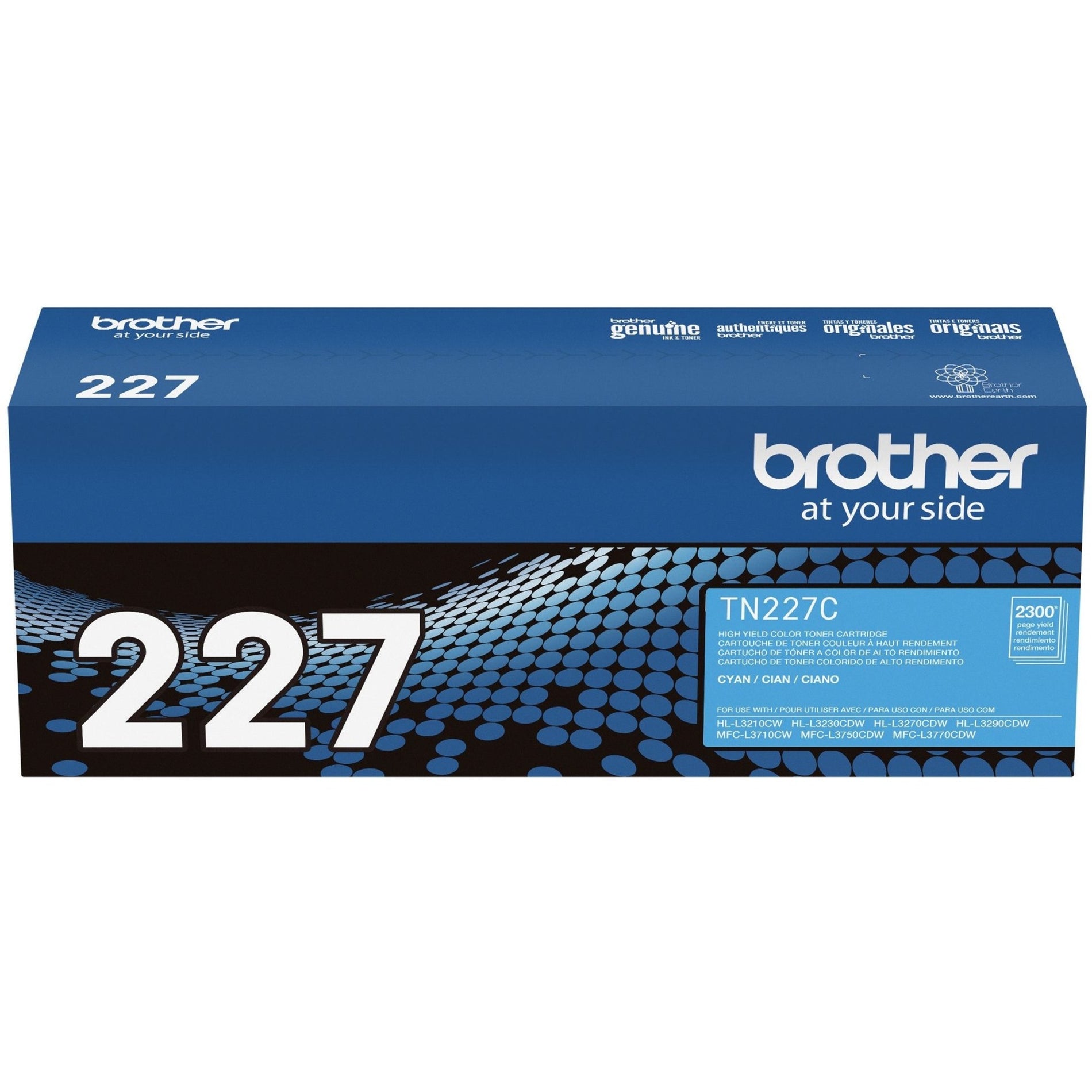 โทนเนอร์แท้สีน้ำเงินเข้ม Brother TN227C - การพิมพ์สีสดใส 2300 หน้า