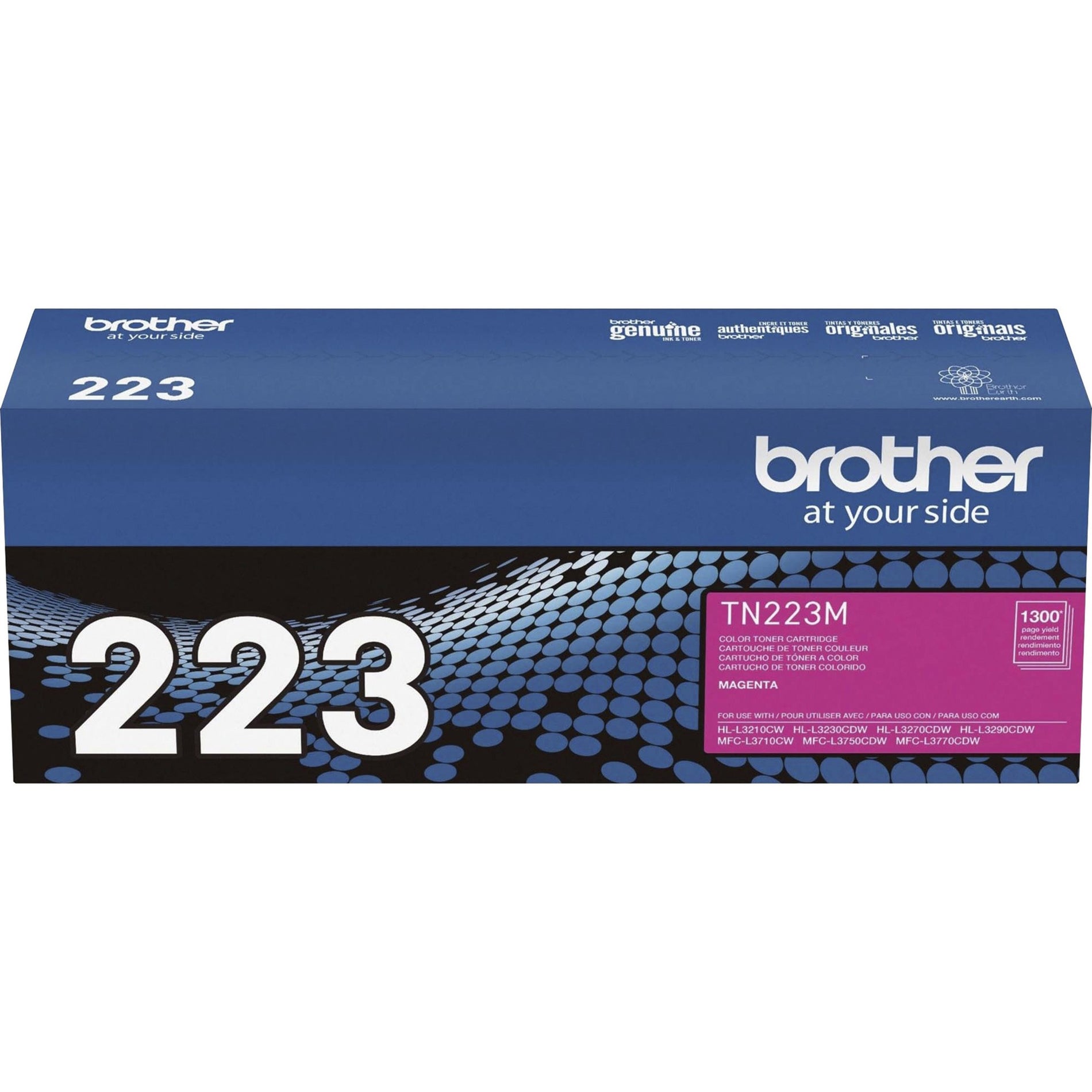 Brother TN223M ตลับหมึกแท้ สีม่วง ผลผลิต 1300 หน้า