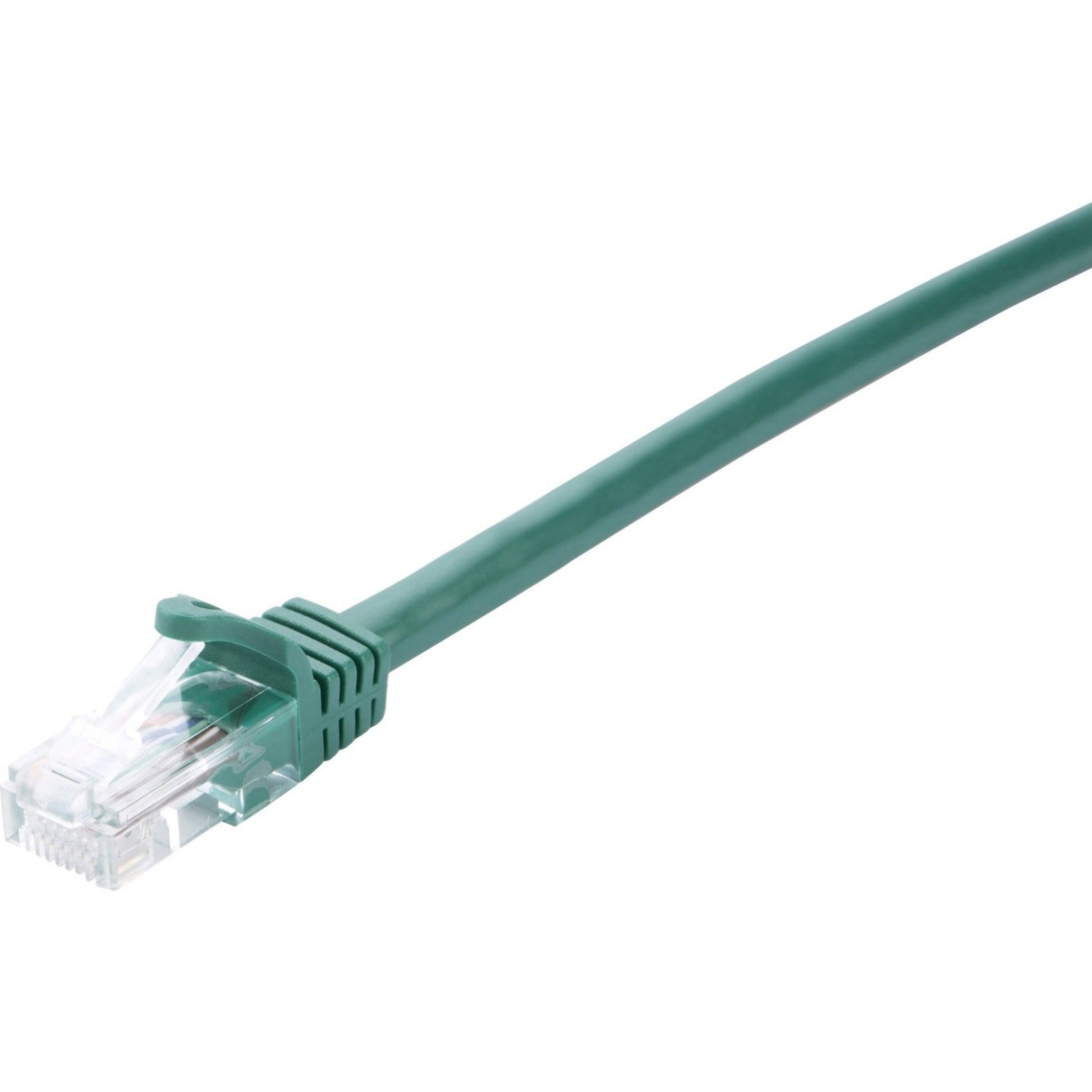 V7 V7CAT5UTP-01M-GRN-1N Green Cat5e Unshielded (UTP) Cable RJ45 Male to RJ45 Male 1m 3.3ft, Molded, Snagless, Noise Reducing, Strain Relief