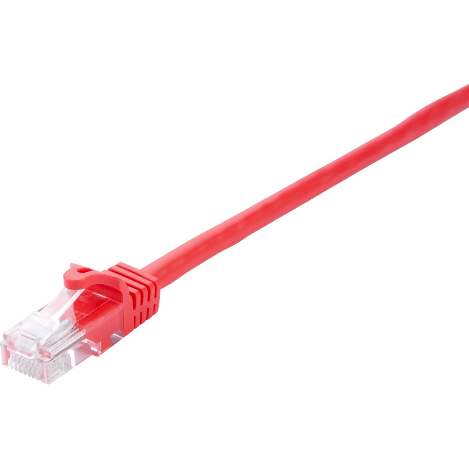 V7 V7CAT6UTP-50C-RED-1N Red Cat6 Unshielded (UTP) Cable RJ45 Male to RJ45 Male 0.5m 1.6ft, 1 Gbit/s Data Transfer Rate, Snagless Boot Type