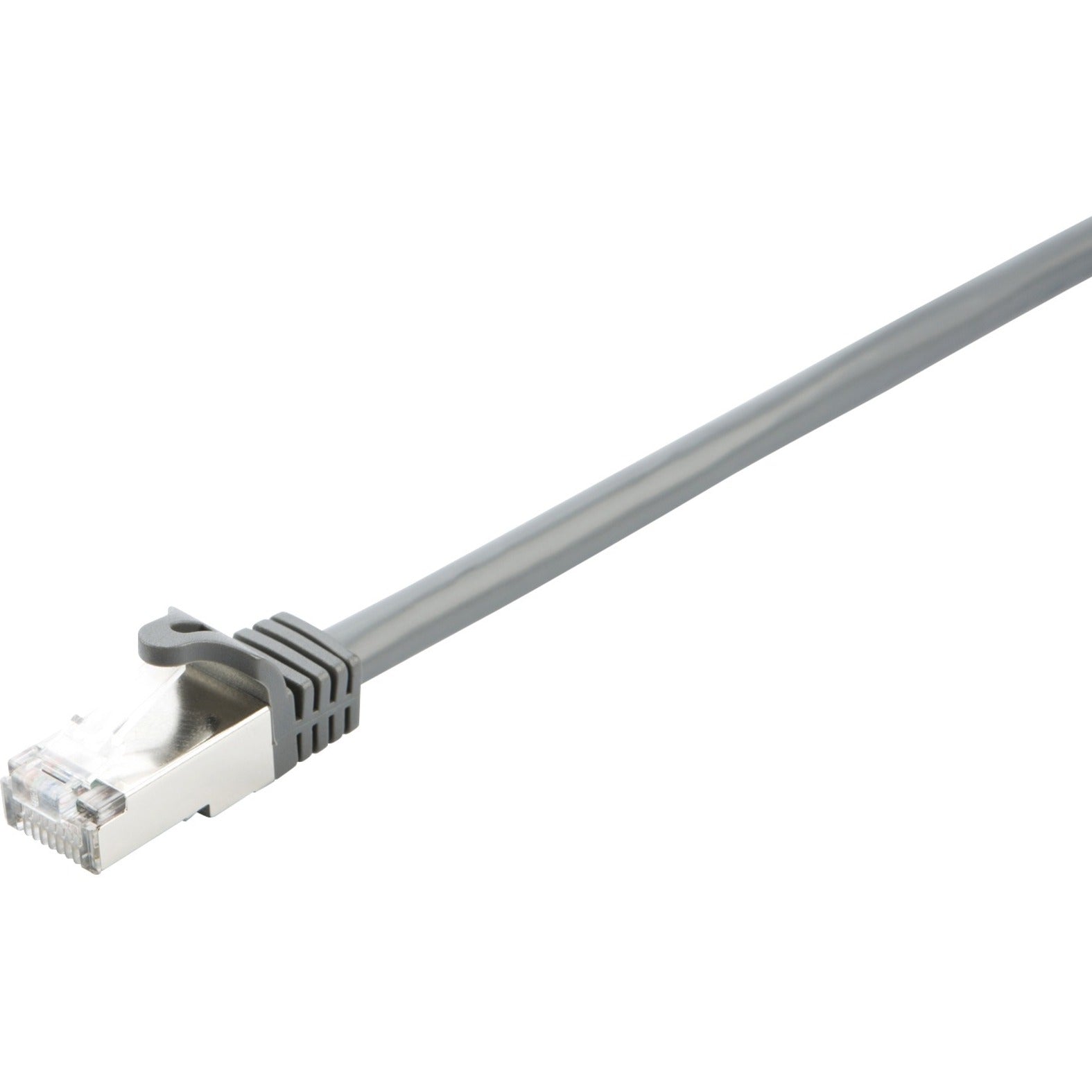 V7 V7CAT5STP-03M-GRY-1N Grey Cat5e Shielded (STP) Cable RJ45 Male to RJ45 Male 3m 10ft, Molded, Booted, Locking Latch, Strain Relief, Noise Reducing