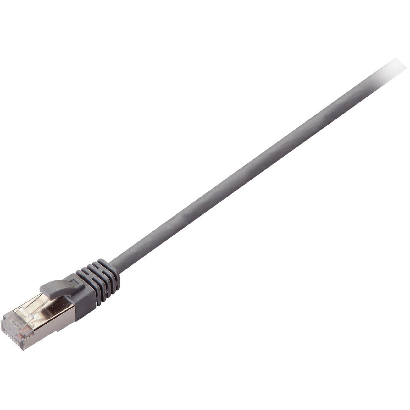 V7 V7CAT6STP-10M-GRY-1N Grey Cat6 Shielded (STP) Cable RJ45 Male to RJ45 Male 10m 32.8ft, Molded, Booted, Locking Latch, Strain Relief, Noise Reducing, Snagless