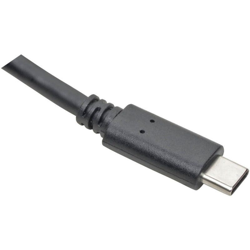 Detailed view of USB Type-C connector end showing reversible design and strain relief