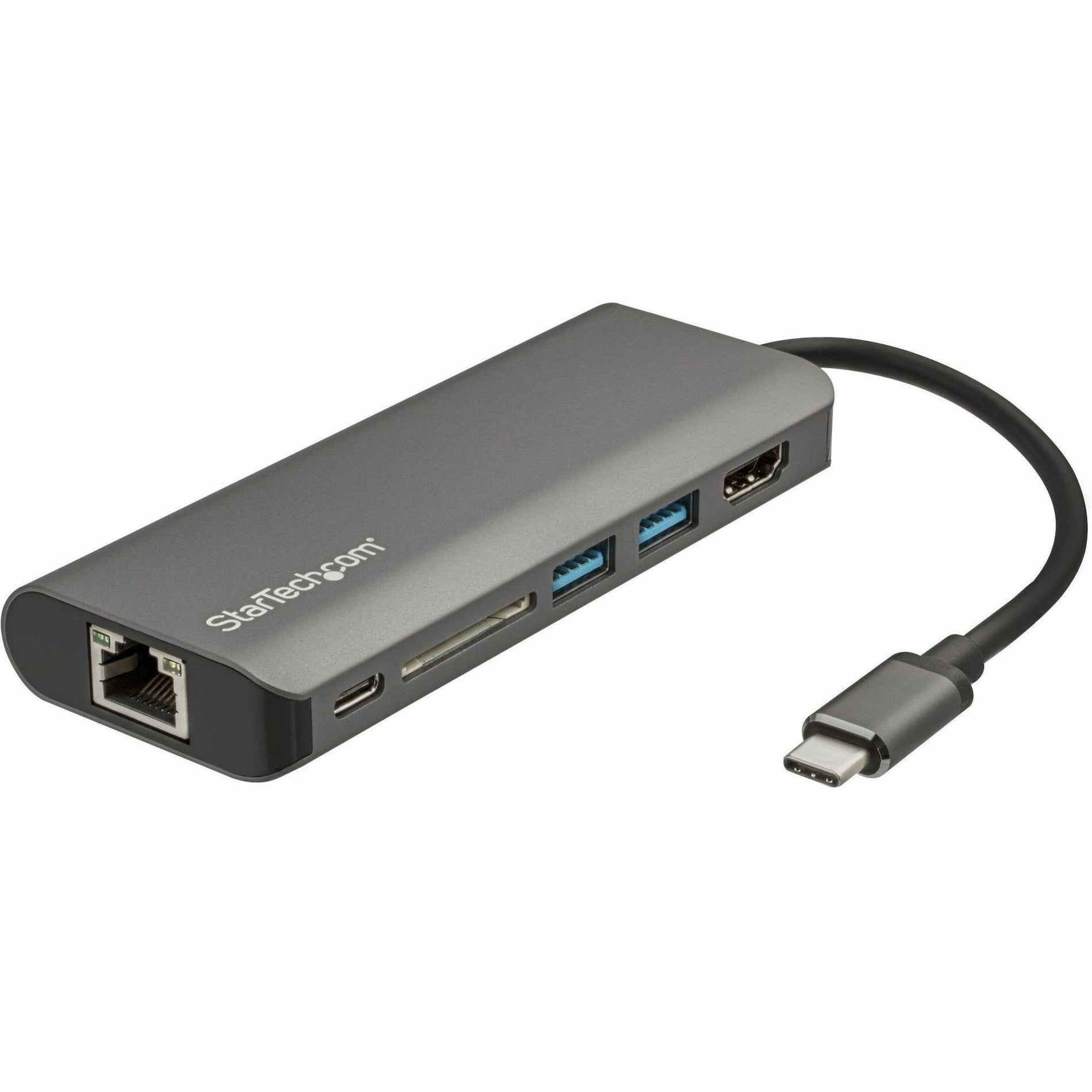 StarTech.com DKT30CSDHPD3 USB-C Multiport Adapter with HDMI - SD Reader - PD 3.0, 4K Display, Gigabit Ethernet
