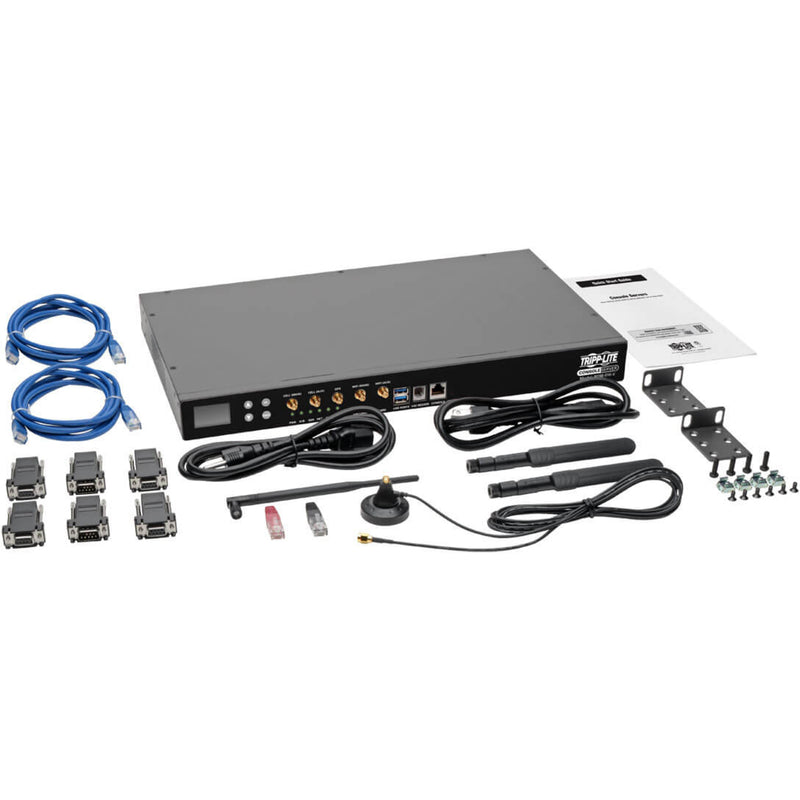 B098-016-V shown with included accessories, cables, and mounting hardware