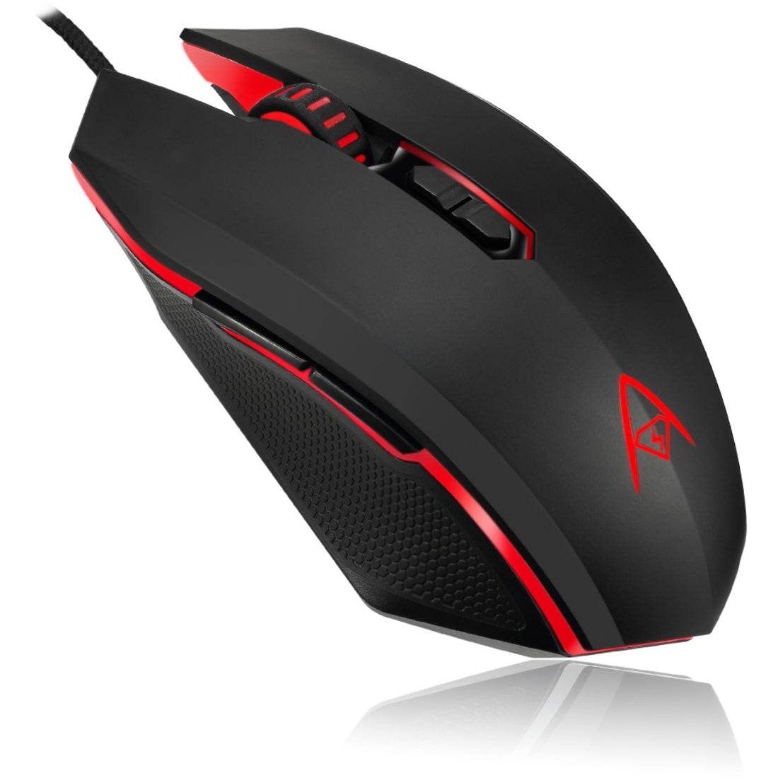 Adesso IMOUSE  X2 Multi-Color 7-Button Programmable Gaming Mouse, Ergonomic Fit, 3200 DPI, Windows 10 Compatible