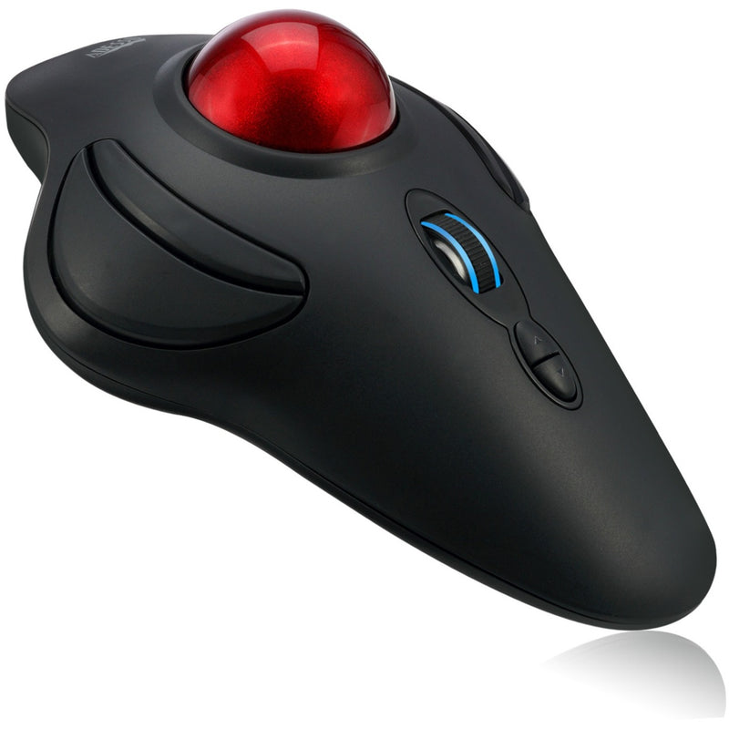 Side view of Adesso iMouse T40 showing ergonomic profile and trackball placement